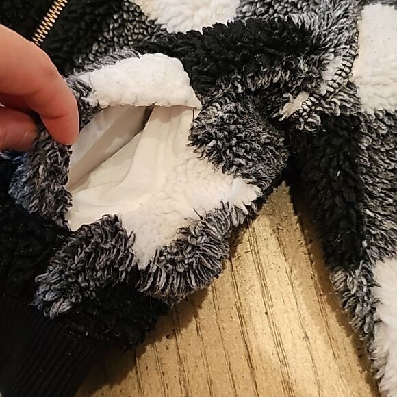 Polo Ralph Lauren black and white checkered hooded jacket size 4T - Picture 6 of 11